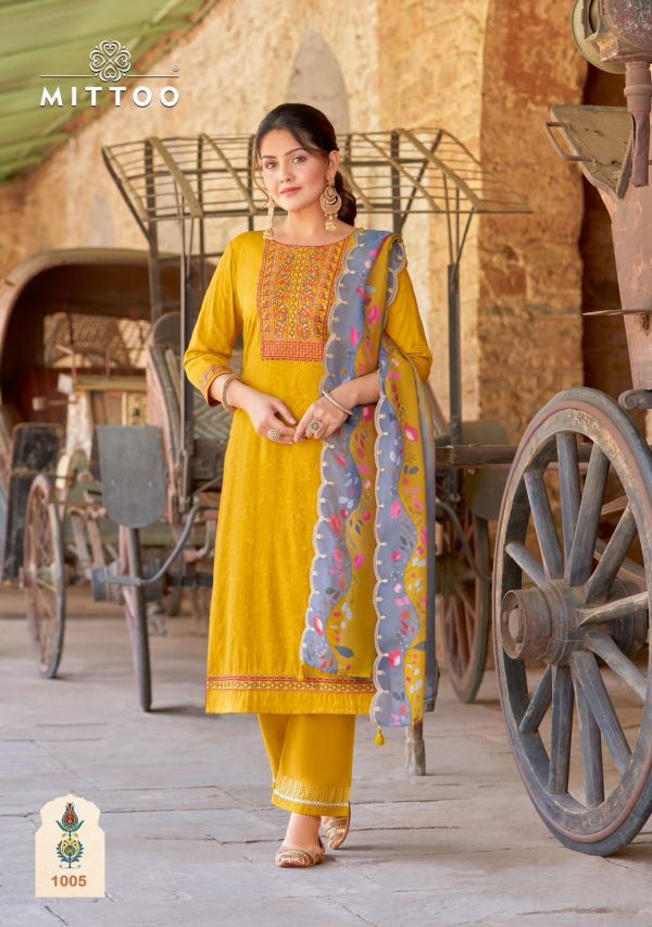 Mittoo Elegance Rayon Kurti Pant With Dupatta Collection